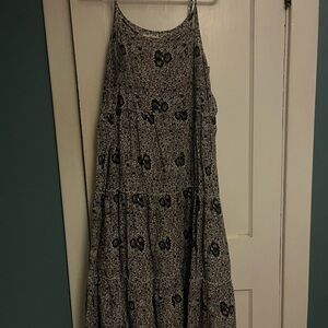 NATURAL LIFE Black and White Floral Maxi Dress